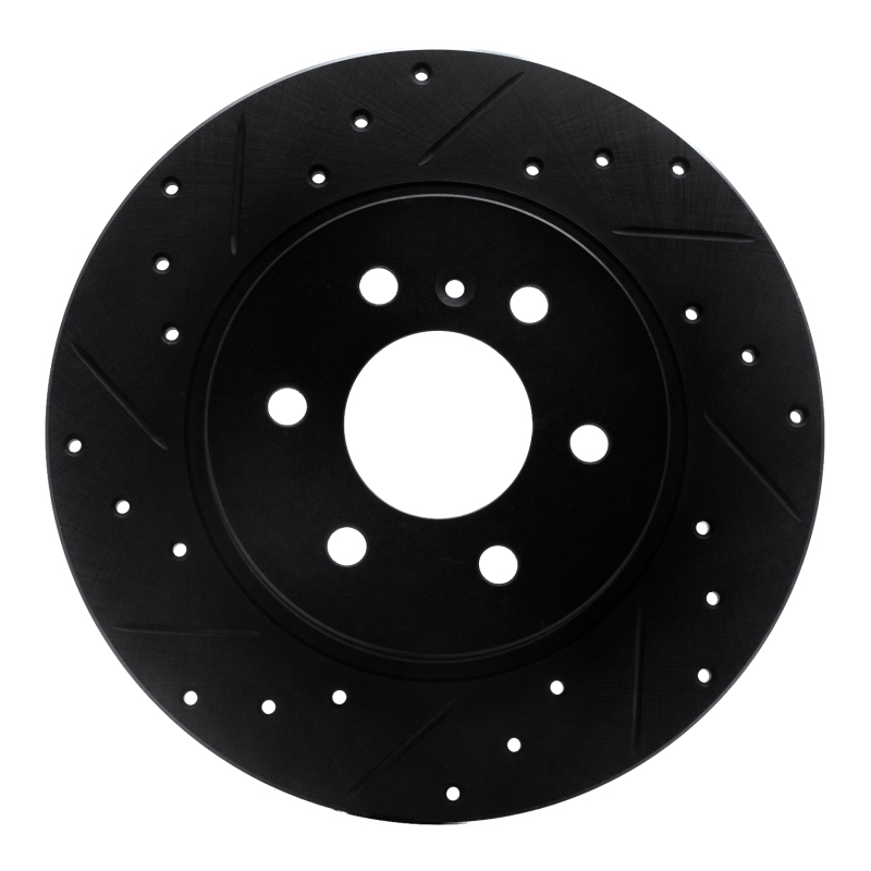 Buick Terraza Brake Rotor (1) - Rear Left - R1 Concepts - Drilled & Slotted - Black - `06-`09